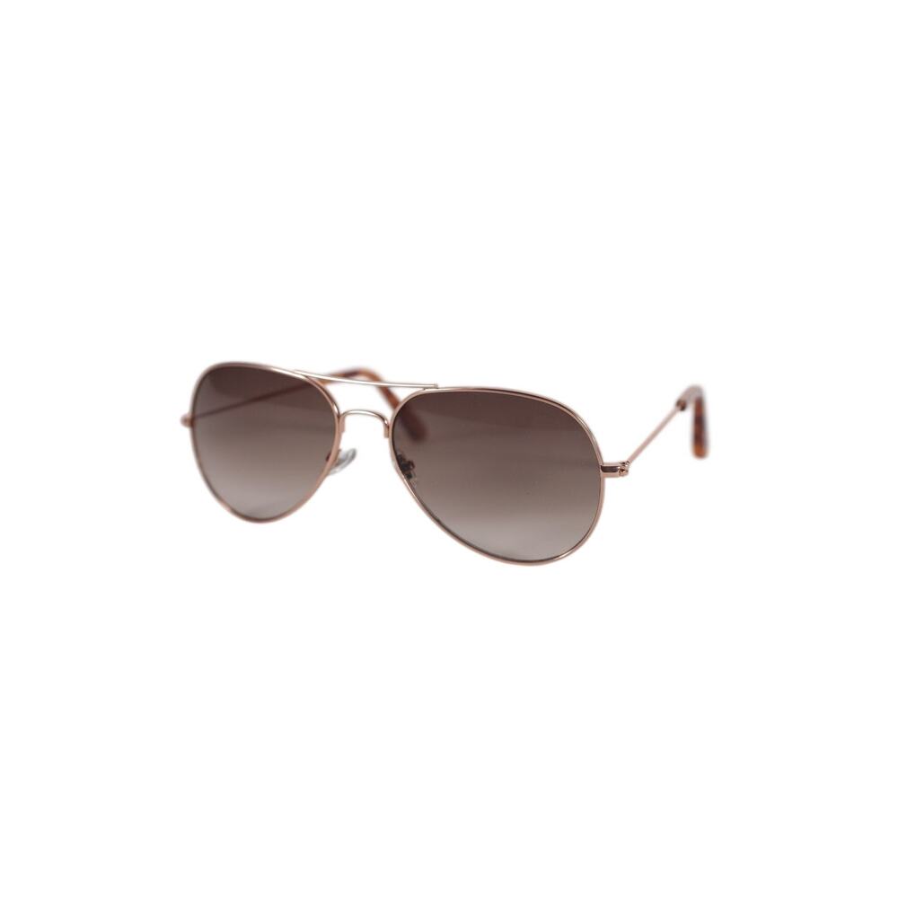 Fossil Classic Metal Aviator Sunglasses - Rose Gold / Gradient Brown-NWT